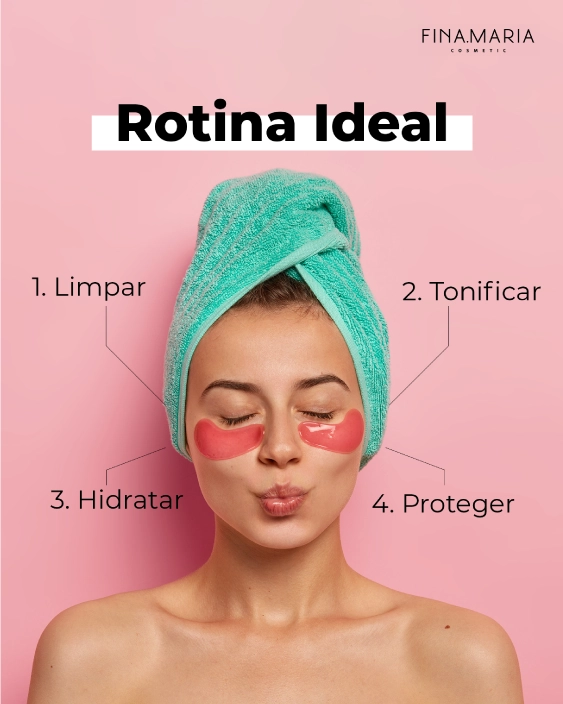 Post de rotina de skincare para a Fina Maria