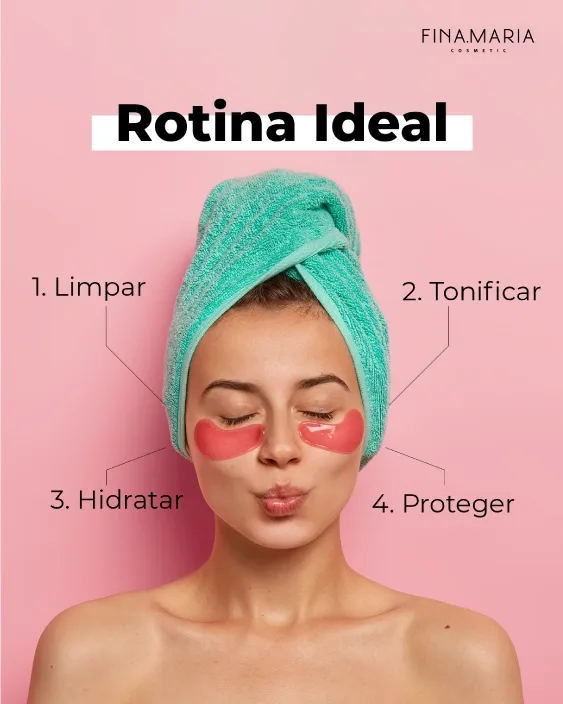 Post de rotina de skincare para a Fina Maria